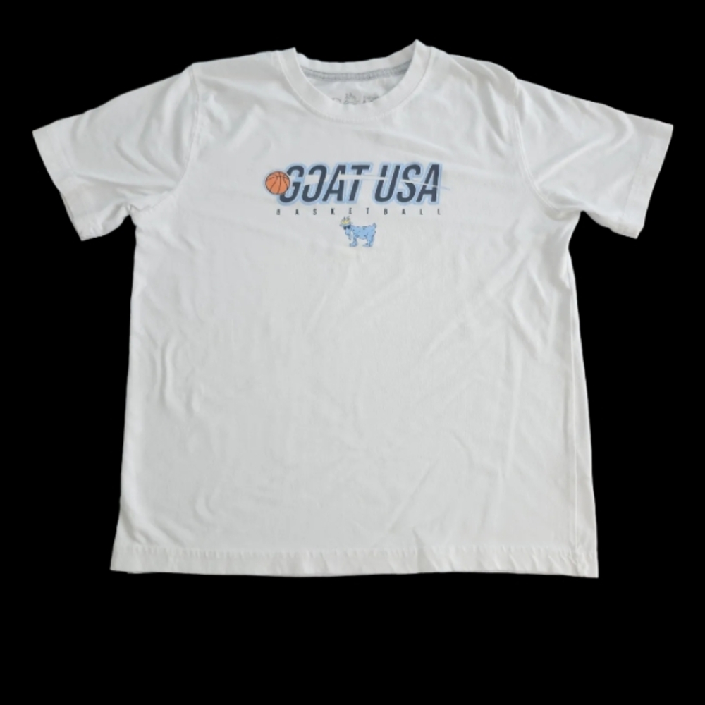 White GOAT USA Basketball T-Shirt